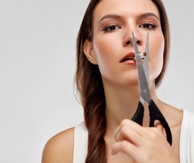 Quit smoking woman Stock Photo 01