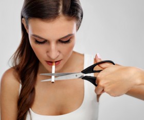 Quit smoking woman Stock Photo 04