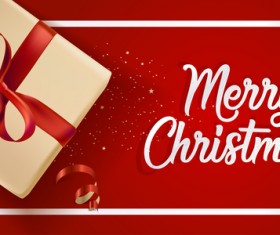 Red christmas background with gift boxs vector material 02
