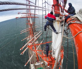 Sailing hand Stock Photo