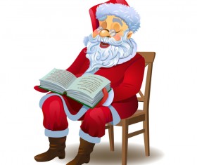 Santa claus and book vector