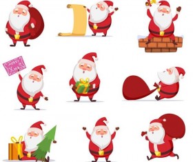 Santa with christmsa illustration vector