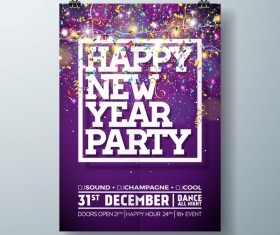 Set of christmas music party flyer with poster template vector 11