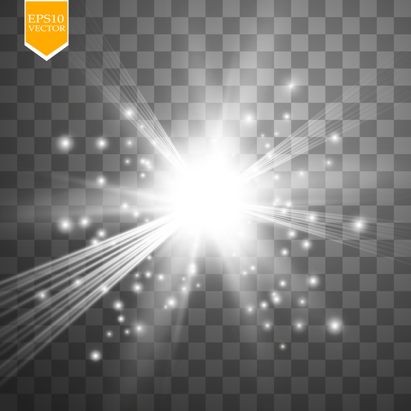 Shining light effects illustration vector 04
