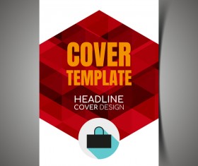 Shopping flyer with brochure cover template vector 01