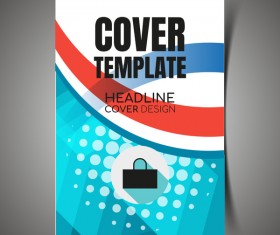 Shopping flyer with brochure cover template vector 03