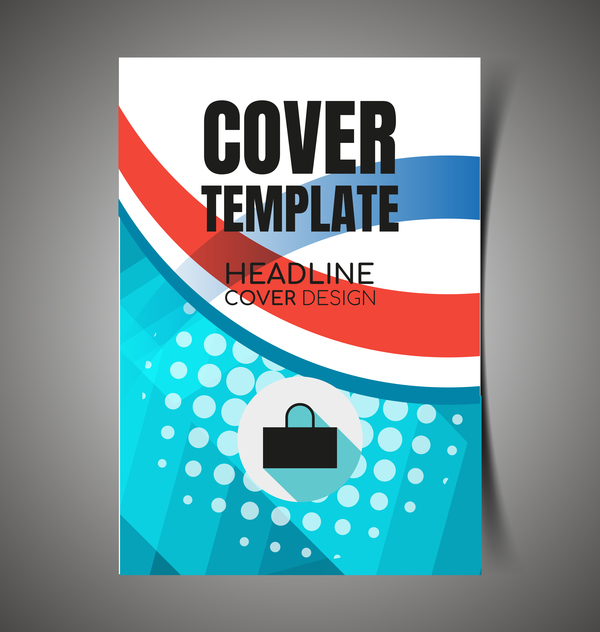 Shopping flyer with brochure cover template vector 03