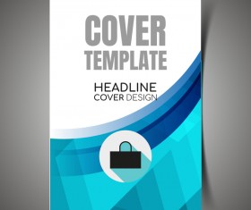 Shopping flyer with brochure cover template vector 05