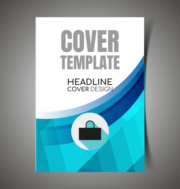 Shopping flyer with brochure cover template vector 05