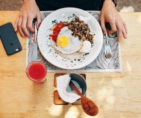 Simple Western breakfast Stock Photo