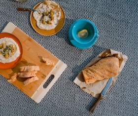 Simple and delicious picnic food Stock Photo