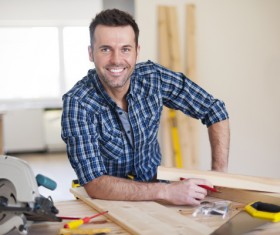 Smiling carpentry Stock Photo 01