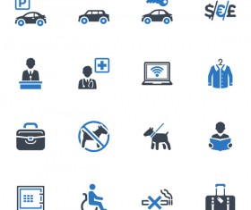 Social public icons set