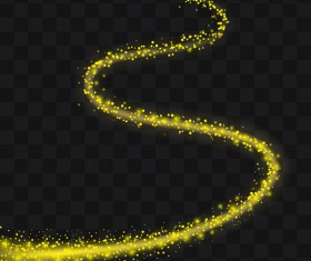 Sparkling golden particles wavy illustration vector 01