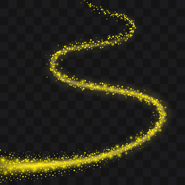 Sparkling golden particles wavy illustration vector 01