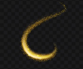 Sparkling golden particles wavy illustration vector 03