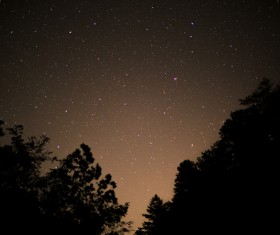 Sparkling starry sky at night Stock Photo