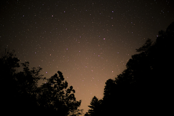 Sparkling starry sky at night Stock Photo