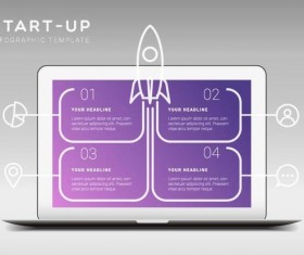 Start up infographic template vector