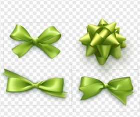 Tender green bows illustration vector