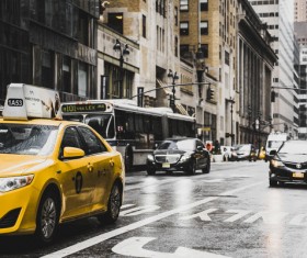The endless stream of urban vehicles Stock Photo