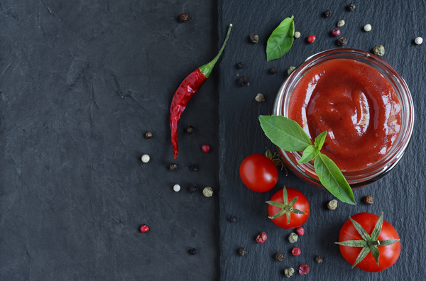 Tomato chili sauce Stock Photo