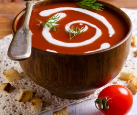 Tomato soup Stock Photo