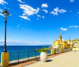 Tourist paradise seaside town Camogli Stock Photo 09