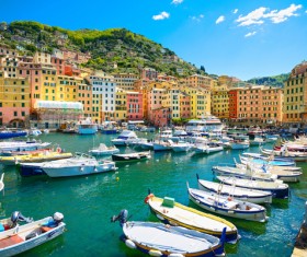 Tourist paradise seaside town Camogli Stock Photo 10