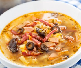 Traditional Tasty Russian Soljanka Soup Stock Photo 04