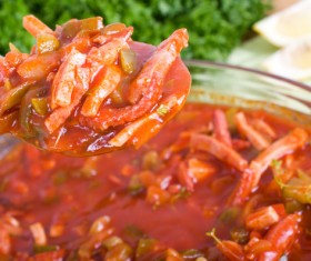 Traditional Tasty Russian Soljanka Soup Stock Photo 08