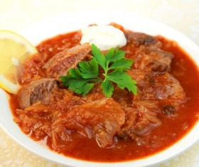 Traditional Tasty Russian Soljanka Soup Stock Photo 12