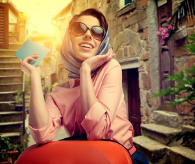 Travel photo of woman Stock Photo
