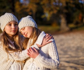 Twin sisters Stock Photo