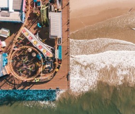United States Santa Monica Pier Stock Photo
