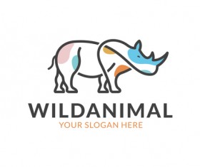 Wild animal logo vector