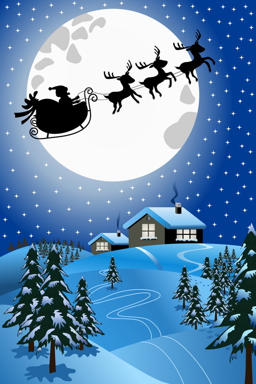 Winter night Vectors & Illustrations for Free Download