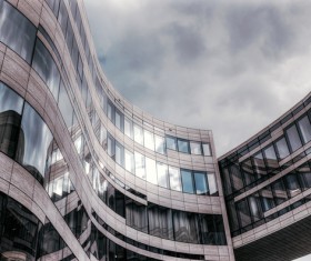 architecture with curved glass design Stock Photo