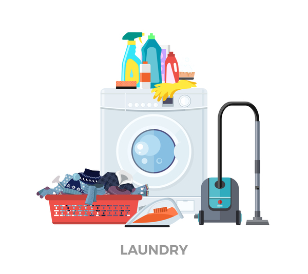 laundry design elements vector
