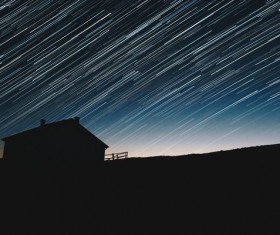 meteor shower Stock Photo