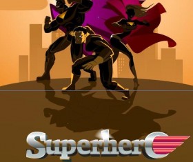 superhero team poster design vector 02