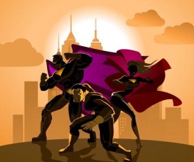 superhero team poster design vector 03