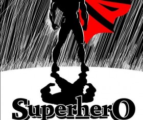 superman in the rain vector 01