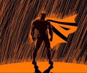 superman in the rain vector 02