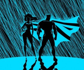 superman in the rain vector 03