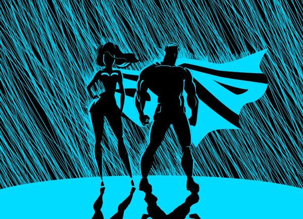 superman in the rain vector 03