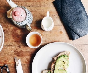traditional food and tea Stock Photo