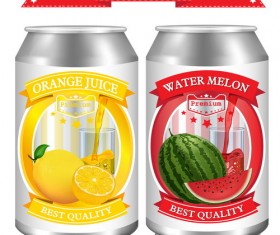 watermelon with orange juice design vector