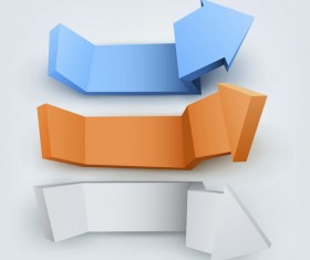 3 Kind 3D arrow vector