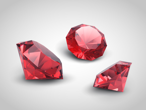 3 red diamond vector material